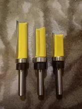 Broca perfiladora de corte al ras de vástago, broca de corte de 8mm, enrutador, broca de patrón, rodamiento inferior superior, plantilla de cuchilla de 5/8 , Fresa de madera, carpintero, 1-3 uds.