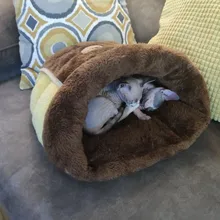 Warm Cat Bed Pet Puppy Cat House Winter Dog Cat Cushion Mat Indoor Basket Cave Kennel