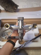 Shower-Mixer Faucet Wall-Mount Bath Rainfall Uythner Chrome/black Spout with Rotate-Tub