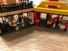 Building-Block City-Tiendas-Toy 3d-Model Miniature Road-Corner Store Cafe Ville-Shop