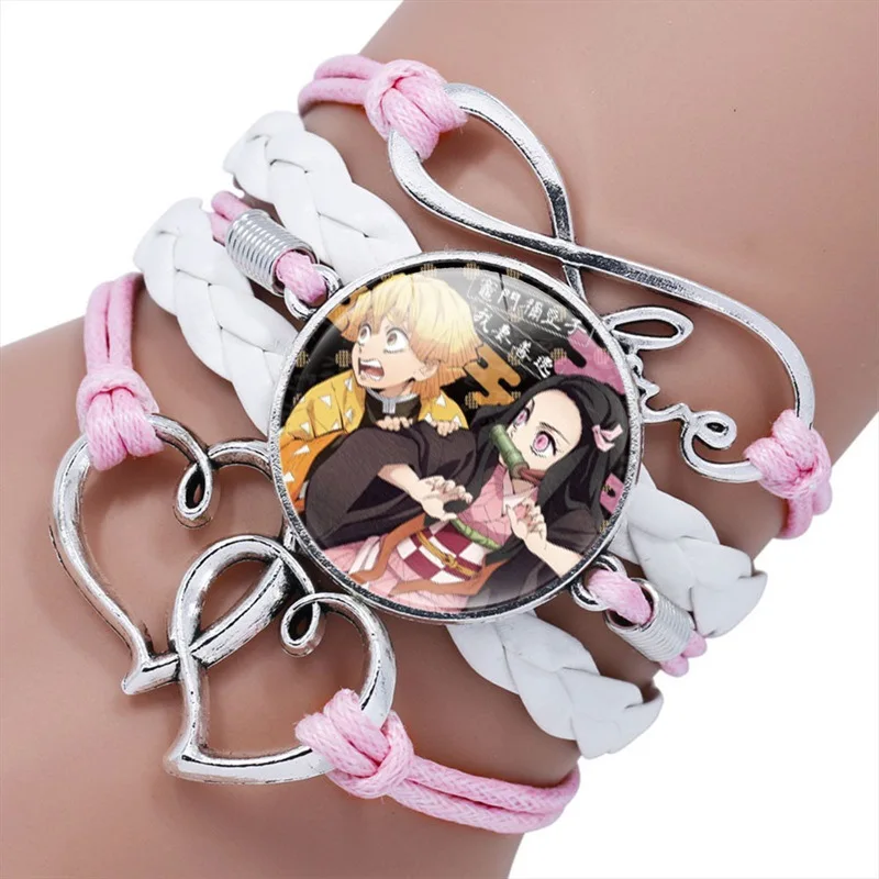 thumbnail image 1 of Pulsera trenzada de Anime Demon Slayer, accesorio de Cosplay, figura de Kamado Tanjirou Nezuko, pulseras de pareja, joyas, regalos para niños y niñas, 1 of 4