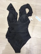 CUPSHE-bañador de una pieza con volantes para mujer, traje de baño Sexy con cordones, Monokini, trajes de baño de playa 2021