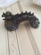 Tanque de peces de acuario decorativo Vintage puente adornos de paisaje árbol para pabellón plantas resina diseño suministros para mascotas casa Decoración