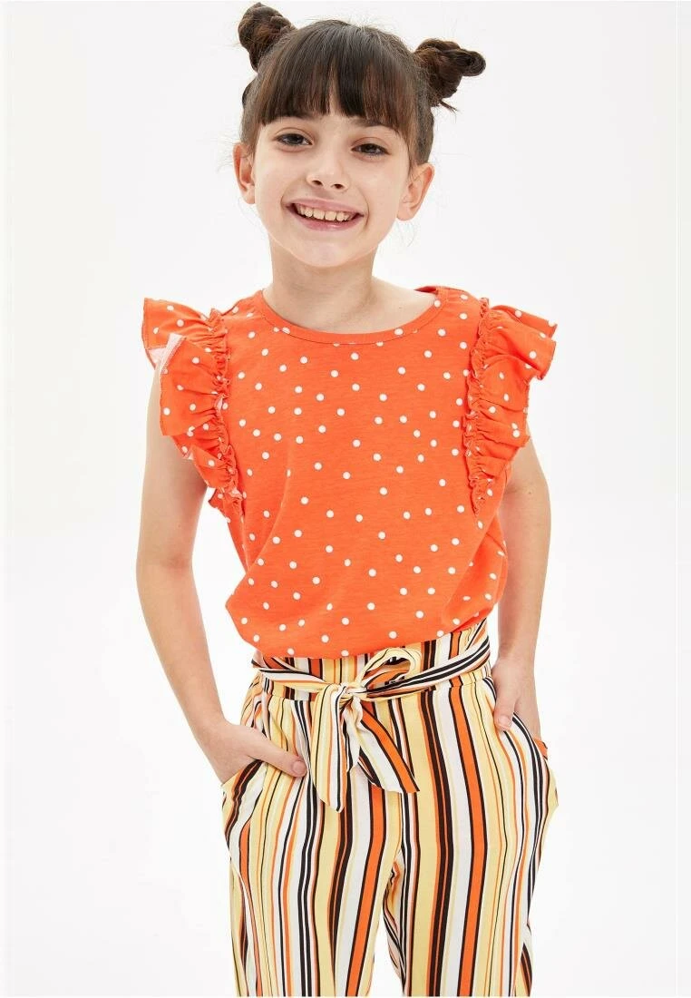 De hecho chica verano adorables Top chica corto manga camiseta niños lindo tops naranjas Tee L2072A619HS|Camisetas| - AliExpress