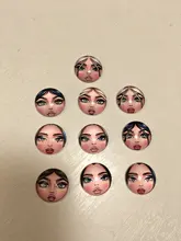 Matryoshka rusa, 10 Uds., mezcla de 12mm/18mm/20mm/25mm, cabujones redondos de cristal para hacer fotos