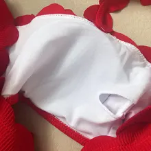 INGAGA-Bikinis de realce para mujer, traje de baño con borde festoneado, bañador de banda Negro, Bikini liso para mujer, ropa de playa 2021