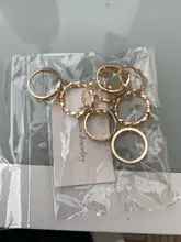 DIEZI-Conjunto de anillos para articulaciones estilo Hip Hop para mujeres y niñas, sortijas bohemias, Color dorado, Estilo Vintage