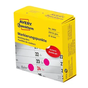 

Avery zweckform label points in dispenser, D 19mm, 250 pieces, 1 roll