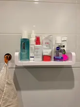 Bathroom Shelf Storage-Organizer Wall-Shelves White Rack Drilling Plastic Waterproof
