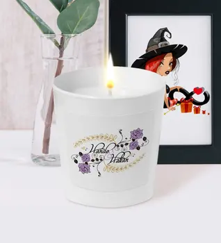 

Personalized White Glass Small Bowl Scented Candle (Model 7)