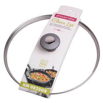 

Glass cover 26 cm with metal rim Kamille, kml-0825gr