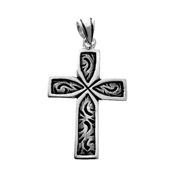 

Pendant 925 Sterling silver m. Cross 37mm. Drawings Rusty