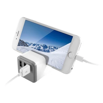 

Wall Charger KSIX 3 USB White