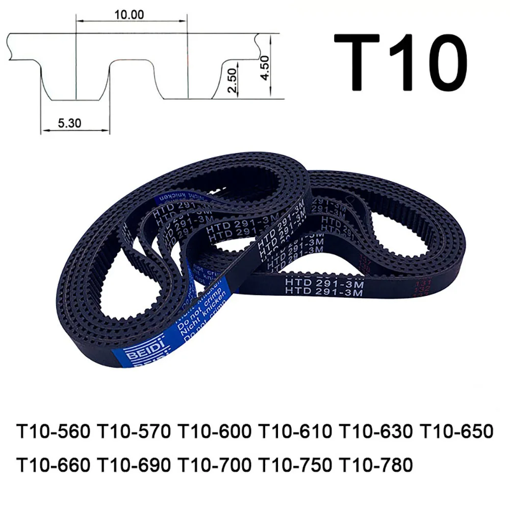 

Width 15 20 25 30 40 50mm T10 Rubber Timing Belt Pitch Length 560 570 600 610 630 650 660 690 700 750 780mm