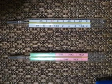 Termómetro de cristal de mercurio para el hogar, medidor de temperatura clínico con pantalla grande, monitores de salud