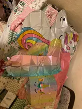 Unicorn Party Balloon Number Globos Rainbow Birthday-Party-Decorations Gradient Kids