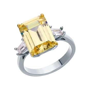

Silver ring with cubic zirconia sunlight sample 925