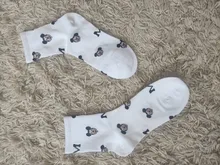 Disney 1 par de mujeres calcetines Mickey Minnie de moda de algodón Mickey calcetines de tubo versión coreana ins marea Harajuku explosión de Mickey Mouse