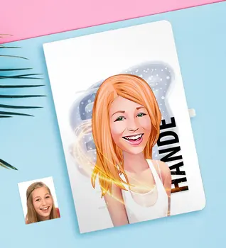 

Personalized Women 'S Caricature Of White notebook-37