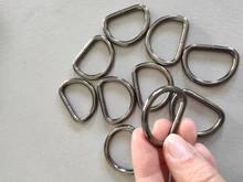 Anillo de Metal D con hebilla ajustable no soldada para mochilas, correas, accesorios para bolso, Collar de gato y perro, anillo con hebillas D, 10 Uds.