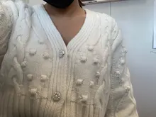 TRAF de moda de las mujeres pompón apliques pantalones de suéter de La Rebeca de manga larga Mujer ropa Chic Tops