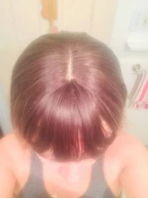 JONRENAU-Peluca de cabello sintético para mujer, cabellera artificial Lisa Natural con flequillo, color marrón degradado, Rubio medio, fibra resistente al calor