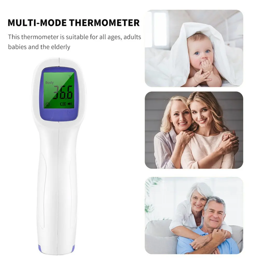 Baby Adults Forehead Digital Thermometer Non-contact Infrared Medical Thermometer Body Temperature Fever Measure Tool Backlight digital thermometer