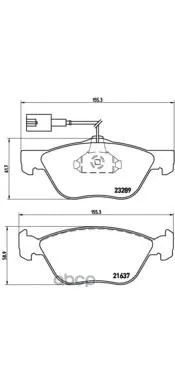 Комплект Тормозных Колодок Передних Brembo P23077 Brembo арт. P23077