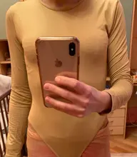 Body Sexy de Blanco sólido de manga larga con cuello redondo para mujer, Top gris, ropa de calle para mujer, talla grande