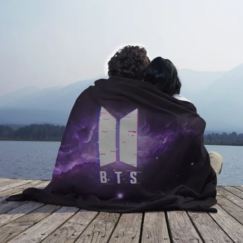 Плед 3D «BTS», мягкий и лёгкий материал-Флис, плюшевый плед БТС, для дома и дачи, Яркие краски, Теплый, отличный подарок