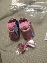 Ma & Baby-zapatos de princesa para bebés recién nacidos de 0 a 18 meses, con lentejuelas y lazo, para primeros pasos y diadema