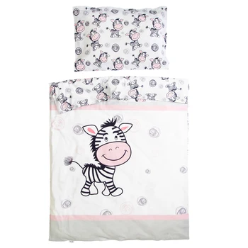 

Zebra - Pati'Chou 100% Cotton Todler Bed or Baby Cot Bedding Set (Duvet Cover and Pillow Case)