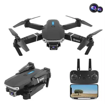 새로운 E88 드론 4K 1080P HD 카메라 와이파이 Fpv 공기 압력 고도 검은 색과 회색 접는 Quadcopter 전문 RC Dron 장난감을 유지