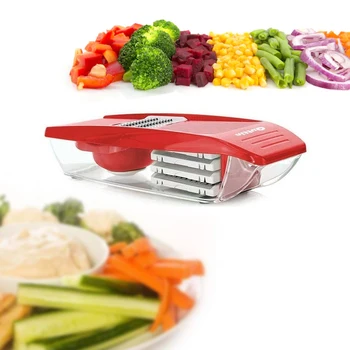

Vegetable Cutter and Grater with Collection container Quttin Red (30 X 11,5 x 8 cm)