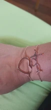 Pulseras de acero inoxidable para mujer, brazalete de cadena ajustable, mapa del mundo Simple, brazaletes de huella de corazón, regalo de amistad