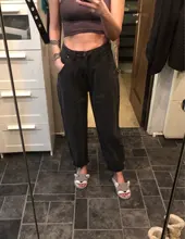 Mom Jeans Trousers Harem Pants Boyfriend Brown Streetwear Pink Vintage Green High-Waist