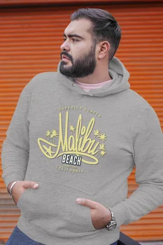 

Angemiel Wear Malibu Gray Men 'S Hooded Sweatshirt