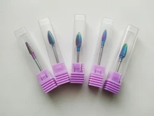 Fresas para manicura, brocas de carburo de tungsteno, arcoíris, para retirar la piel, Gel rotativo, arte eléctrico para manicura