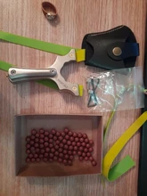 Tirachinas de acero inoxidable para caza de adultos, tirachinas con 1 banda de goma para exteriores