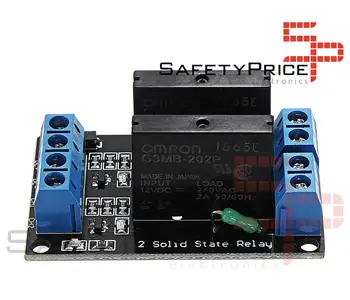 

Module RELE solid state SSR 5V 2 channels G3MB-202P low level ARDUINO RPI