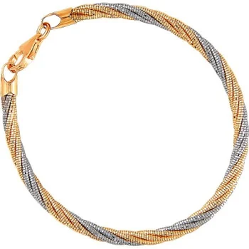 

Esthete bracelet decorative weaving from silver with gilding