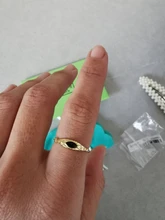 LouLeur Plata de Ley 925 auténtica negro circonita con forma de ojo anillos minimalista mujer de oro anillos de apertura para las mujeres joyería de moda regalos