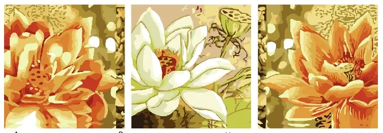 Картина по номерам P 060 Лотосы 50*50*3