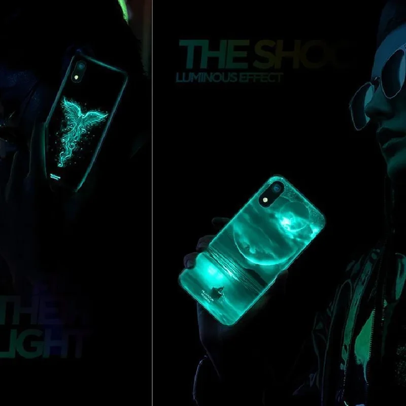 Luminous Glass Magnetic Case Luxury Metal Tempered Cover or iPhone X/XR/XS/XS Max | Аксессуары для мобильных телефонов