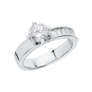 

Silver ring with cubic zirconia sunlight sample 925