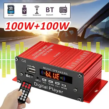 

200W HIFI Digital bluetooth Stereo Audio Power Amplifier AMP AUX FM Mic