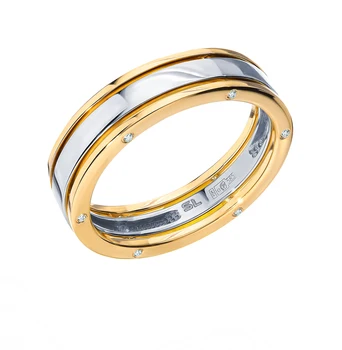 

Gold ring with diamonds sunlight sample 585