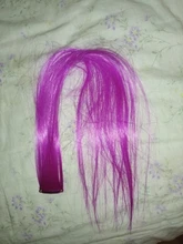 AliLeader-extensiones de cabello de una pieza con Clip, 57 colores, pelo sintético, degradado, rosa, rojo y azul, con Clip