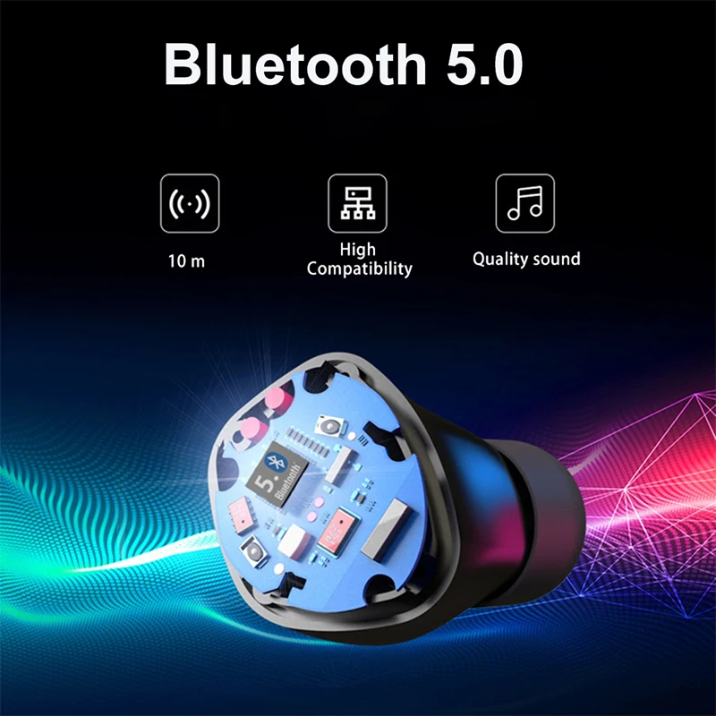 50 шт. X26 наушники-вкладыши TWS Bluetooth 5,0 True Беспроводной наушники Смарт Водонепроницаемый стерео Hi-Fi наушники с зарядный чехол