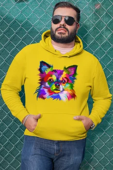 

Angemiel Wear Colorful Yorkie Yellow Men 'S Hooded Sweatshirt